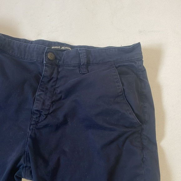 Mavi Jacob 11" Inseam Shorts navy blue chino sz 36 - Picture 2 of 7